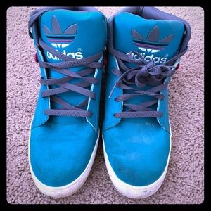 Turquoise adidas men shoe